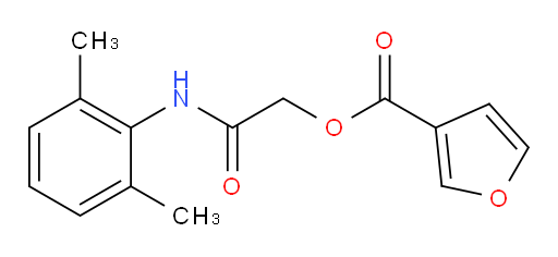 2-((2,6-dimethylphenyl)amino)-2-oxoethyl furan-3-carboxylate