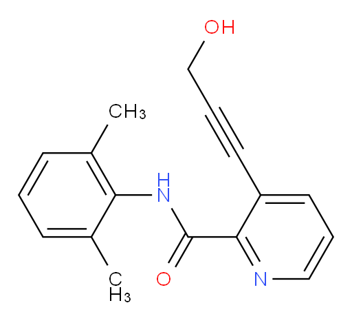N-(2,6-dimethylphenyl)-3-(3-hydroxyprop-1-yn-1-yl)picolinamide