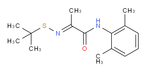 (E)-2-((tert-butylthio)imino)-N-(2,6-dimethylphenyl)propanamide