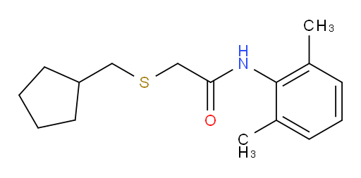 2-((cyclopentylmethyl)thio)-N-(2,6-dimethylphenyl)acetamide