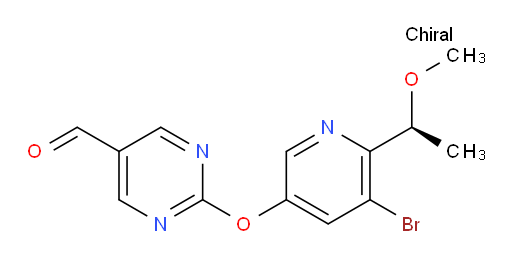 (S)-2-((5-bromo-6-(1-methoxyethyl)pyridin-3-yl)oxy)pyrimidine-5-carbaldehyde