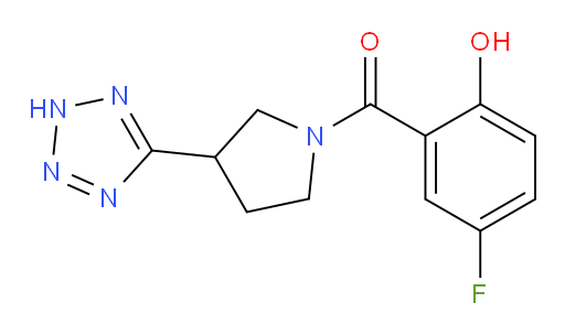 (3-(2H-tetrazol-5-yl)pyrrolidin-1-yl)(5-fluoro-2-hydroxyphenyl)methanone