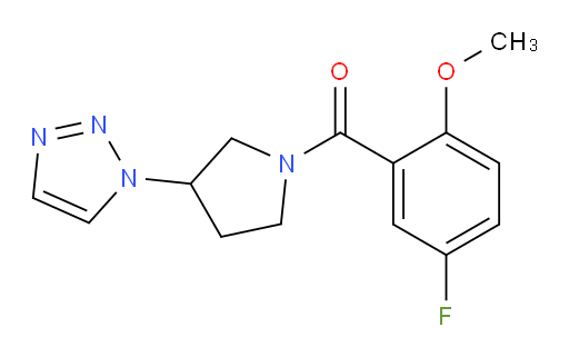 (3-(1H-1,2,3-triazol-1-yl)pyrrolidin-1-yl)(5-fluoro-2-methoxyphenyl)methanone