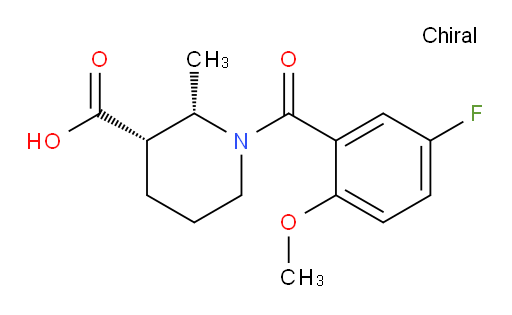 (2S,3S)-1-(5-fluoro-2-methoxybenzoyl)-2-methylpiperidine-3-carboxylic acid