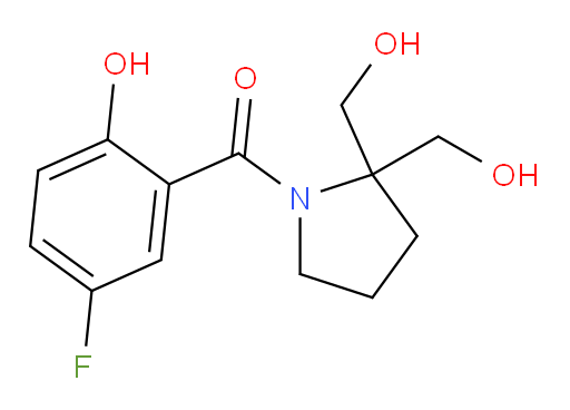 (2,2-bis(hydroxymethyl)pyrrolidin-1-yl)(5-fluoro-2-hydroxyphenyl)methanone