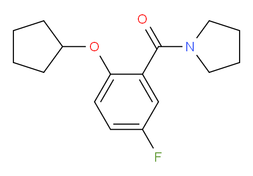 (2-(cyclopentyloxy)-5-fluorophenyl)(pyrrolidin-1-yl)methanone