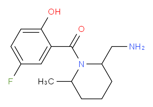(2-(aminomethyl)-6-methylpiperidin-1-yl)(5-fluoro-2-hydroxyphenyl)methanone