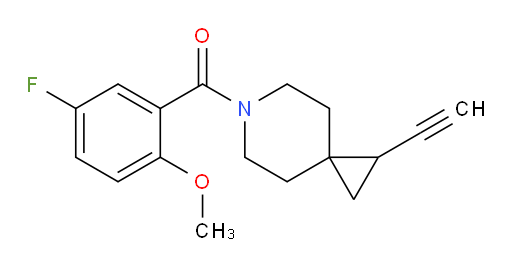 (1-ethynyl-6-azaspiro[2.5]octan-6-yl)(5-fluoro-2-methoxyphenyl)methanone