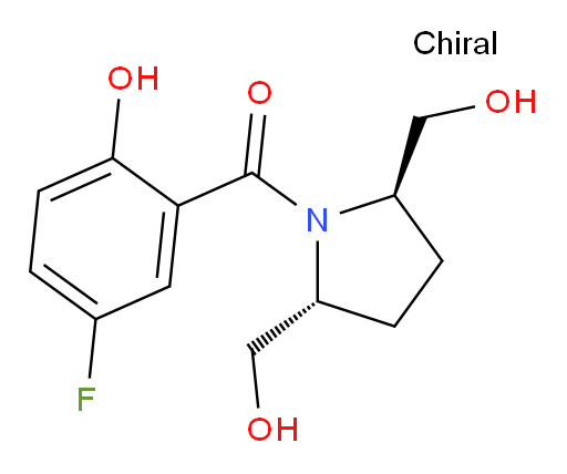 ((2R,5R)-2,5-bis(hydroxymethyl)pyrrolidin-1-yl)(5-fluoro-2-hydroxyphenyl)methanone
