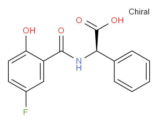 (R)-2-(5-fluoro-2-hydroxybenzamido)-2-phenylacetic acid