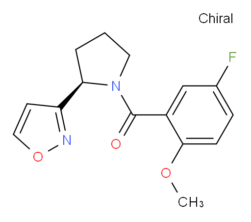 (R)-(5-fluoro-2-methoxyphenyl)(2-(isoxazol-3-yl)pyrrolidin-1-yl)methanone