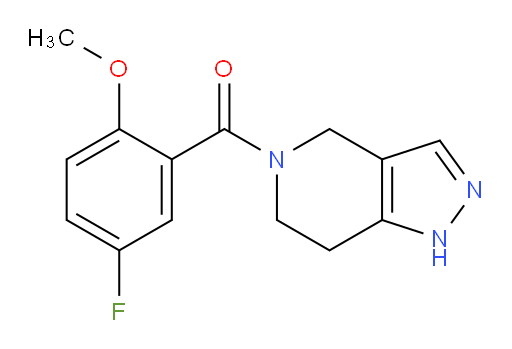 (6,7-dihydro-1H-pyrazolo[4,3-c]pyridin-5(4H)-yl)(5-fluoro-2-methoxyphenyl)methanone