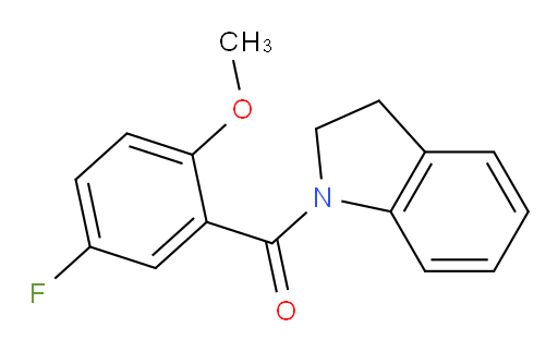 (5-fluoro-2-methoxyphenyl)(indolin-1-yl)methanone