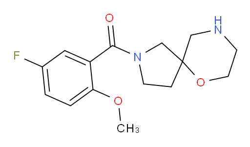 (5-fluoro-2-methoxyphenyl)(6-oxa-2,9-diazaspiro[4.5]decan-2-yl)methanone