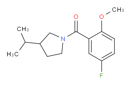 (5-fluoro-2-methoxyphenyl)(3-isopropylpyrrolidin-1-yl)methanone
