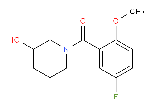 (5-fluoro-2-methoxyphenyl)(3-hydroxypiperidin-1-yl)methanone