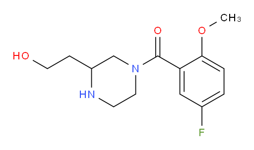 (5-fluoro-2-methoxyphenyl)(3-(2-hydroxyethyl)piperazin-1-yl)methanone