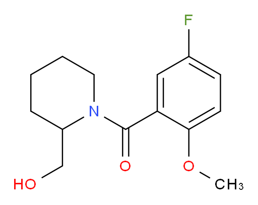 (5-fluoro-2-methoxyphenyl)(2-(hydroxymethyl)piperidin-1-yl)methanone