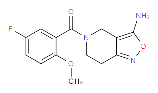 (3-amino-6,7-dihydroisoxazolo[4,3-c]pyridin-5(4H)-yl)(5-fluoro-2-methoxyphenyl)methanone