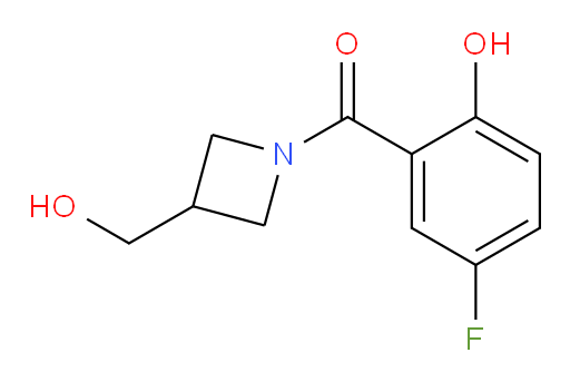 (5-fluoro-2-hydroxyphenyl)(3-(hydroxymethyl)azetidin-1-yl)methanone