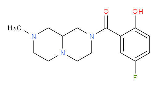(5-fluoro-2-hydroxyphenyl)(8-methylhexahydro-1H-pyrazino[1,2-a]pyrazin-2(6H)-yl)methanone