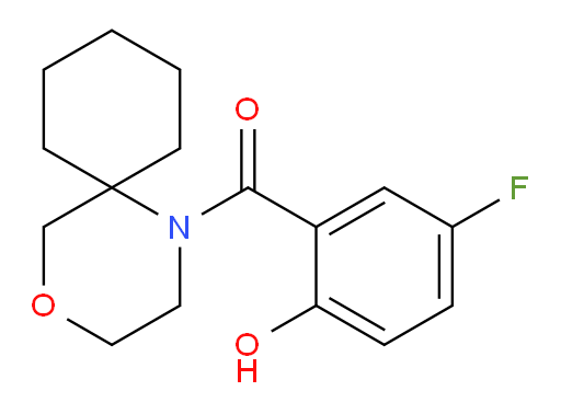 (5-fluoro-2-hydroxyphenyl)(4-oxa-1-azaspiro[5.5]undecan-1-yl)methanone