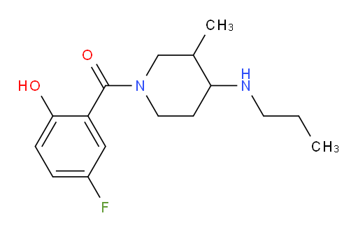 (5-fluoro-2-hydroxyphenyl)(3-methyl-4-(propylamino)piperidin-1-yl)methanone