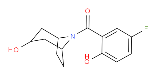 (5-fluoro-2-hydroxyphenyl)(3-hydroxy-8-azabicyclo[3.2.1]octan-8-yl)methanone