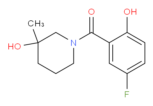 (5-fluoro-2-hydroxyphenyl)(3-hydroxy-3-methylpiperidin-1-yl)methanone
