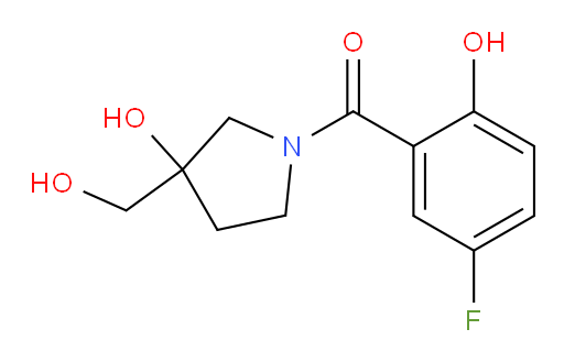 (5-fluoro-2-hydroxyphenyl)(3-hydroxy-3-(hydroxymethyl)pyrrolidin-1-yl)methanone