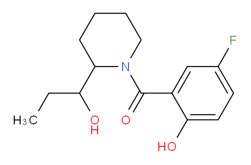 (5-fluoro-2-hydroxyphenyl)(2-(1-hydroxypropyl)piperidin-1-yl)methanone