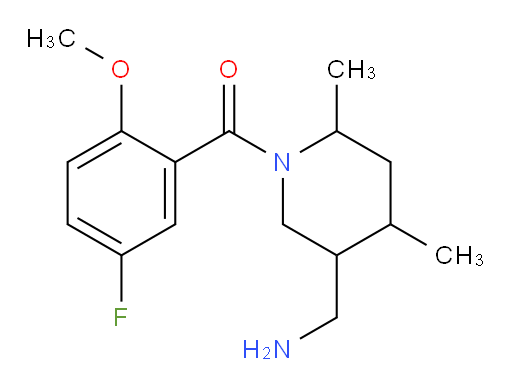 (5-(aminomethyl)-2,4-dimethylpiperidin-1-yl)(5-fluoro-2-methoxyphenyl)methanone