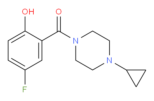 (4-cyclopropylpiperazin-1-yl)(5-fluoro-2-hydroxyphenyl)methanone