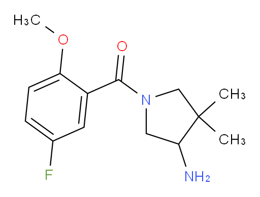 (4-amino-3,3-dimethylpyrrolidin-1-yl)(5-fluoro-2-methoxyphenyl)methanone