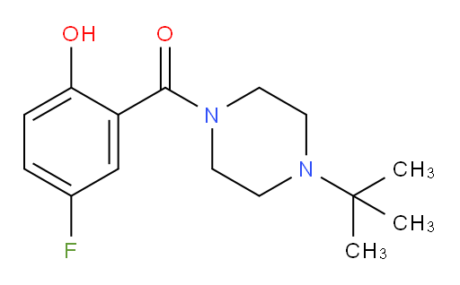 (4-(tert-butyl)piperazin-1-yl)(5-fluoro-2-hydroxyphenyl)methanone