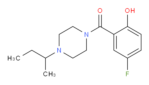 (4-(sec-butyl)piperazin-1-yl)(5-fluoro-2-hydroxyphenyl)methanone