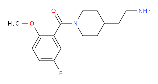 (4-(2-aminoethyl)piperidin-1-yl)(5-fluoro-2-methoxyphenyl)methanone