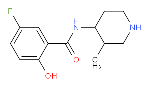 5-fluoro-2-hydroxy-N-(3-methylpiperidin-4-yl)benzamide