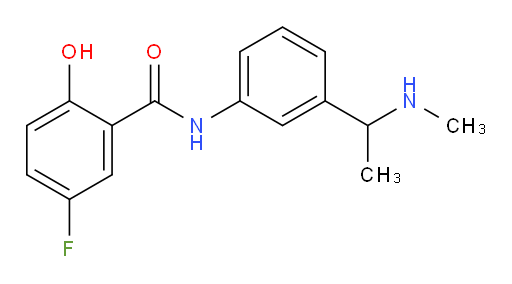 5-fluoro-2-hydroxy-N-(3-(1-(methylamino)ethyl)phenyl)benzamide