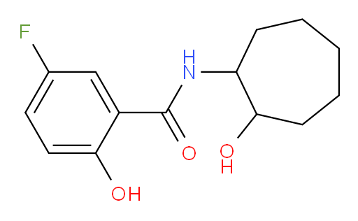 5-fluoro-2-hydroxy-N-(2-hydroxycycloheptyl)benzamide