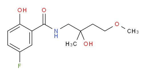 5-fluoro-2-hydroxy-N-(2-hydroxy-4-methoxy-2-methylbutyl)benzamide