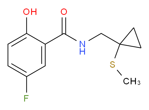 5-fluoro-2-hydroxy-N-((1-(methylthio)cyclopropyl)methyl)benzamide