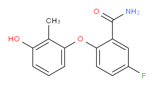 5-fluoro-2-(3-hydroxy-2-methylphenoxy)benzamide
