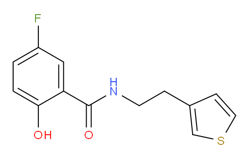 5-fluoro-2-hydroxy-N-(2-(thiophen-3-yl)ethyl)benzamide