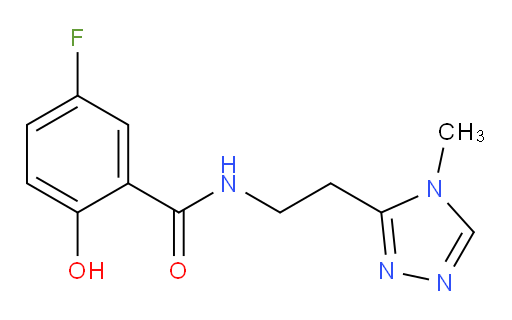 5-fluoro-2-hydroxy-N-(2-(4-methyl-4H-1,2,4-triazol-3-yl)ethyl)benzamide