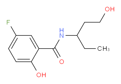 5-fluoro-2-hydroxy-N-(1-hydroxypentan-3-yl)benzamide