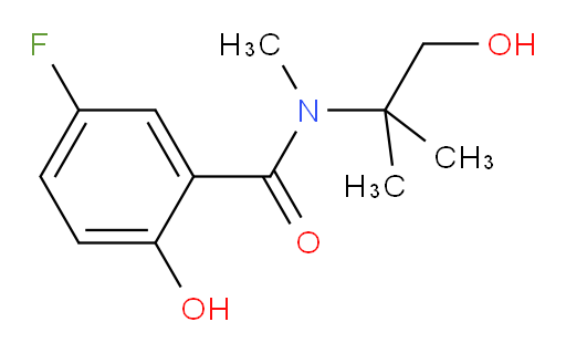 5-fluoro-2-hydroxy-N-(1-hydroxy-2-methylpropan-2-yl)-N-methylbenzamide