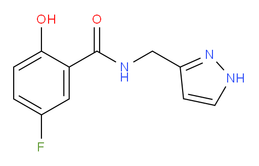 N-((1H-pyrazol-3-yl)methyl)-5-fluoro-2-hydroxybenzamide