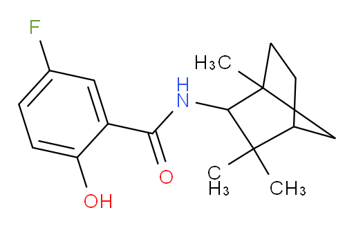 5-fluoro-2-hydroxy-N-(1,3,3-trimethylbicyclo[2.2.1]heptan-2-yl)benzamide