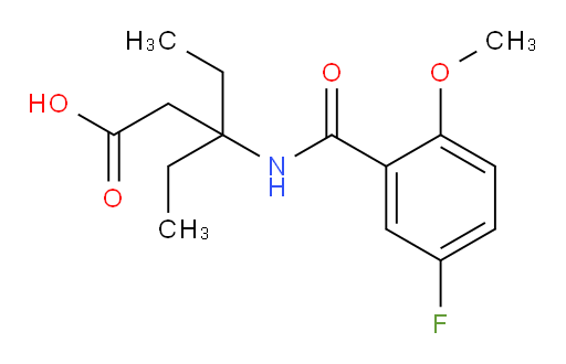 3-ethyl-3-(5-fluoro-2-methoxybenzamido)pentanoic acid